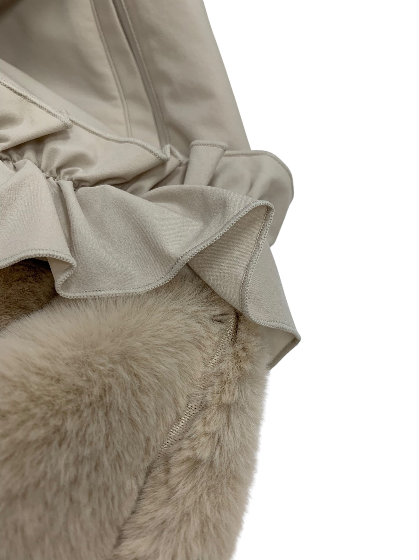 エムズグレイシー フェイクファー付き2WAYライトアウター 414523 コート 38 ベージュ IT7O4LBZNPKI