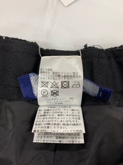 エムズグレイシー 316701 ワイドパンツ 40 ブラック ツイード パール IT9YREBV4GYK
