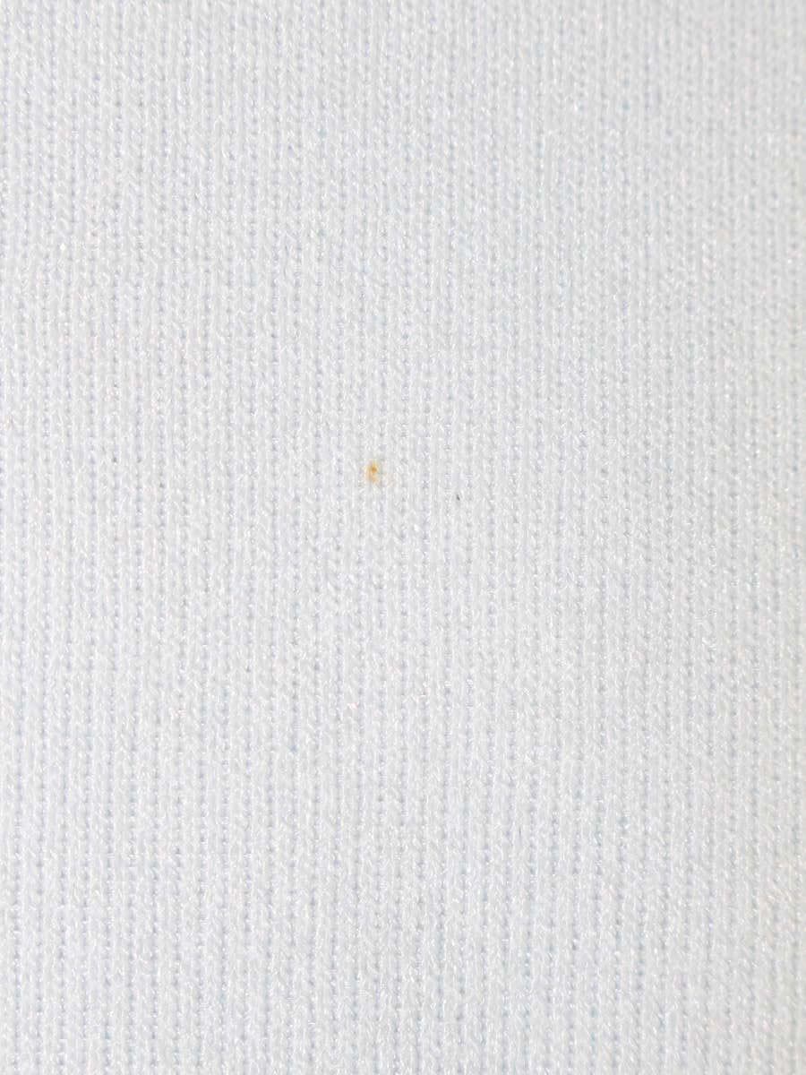 ルネ 6712070 ニット 36 ブルー 袖リボン ロゴ スクエアネック ITCVH0U2MRL4