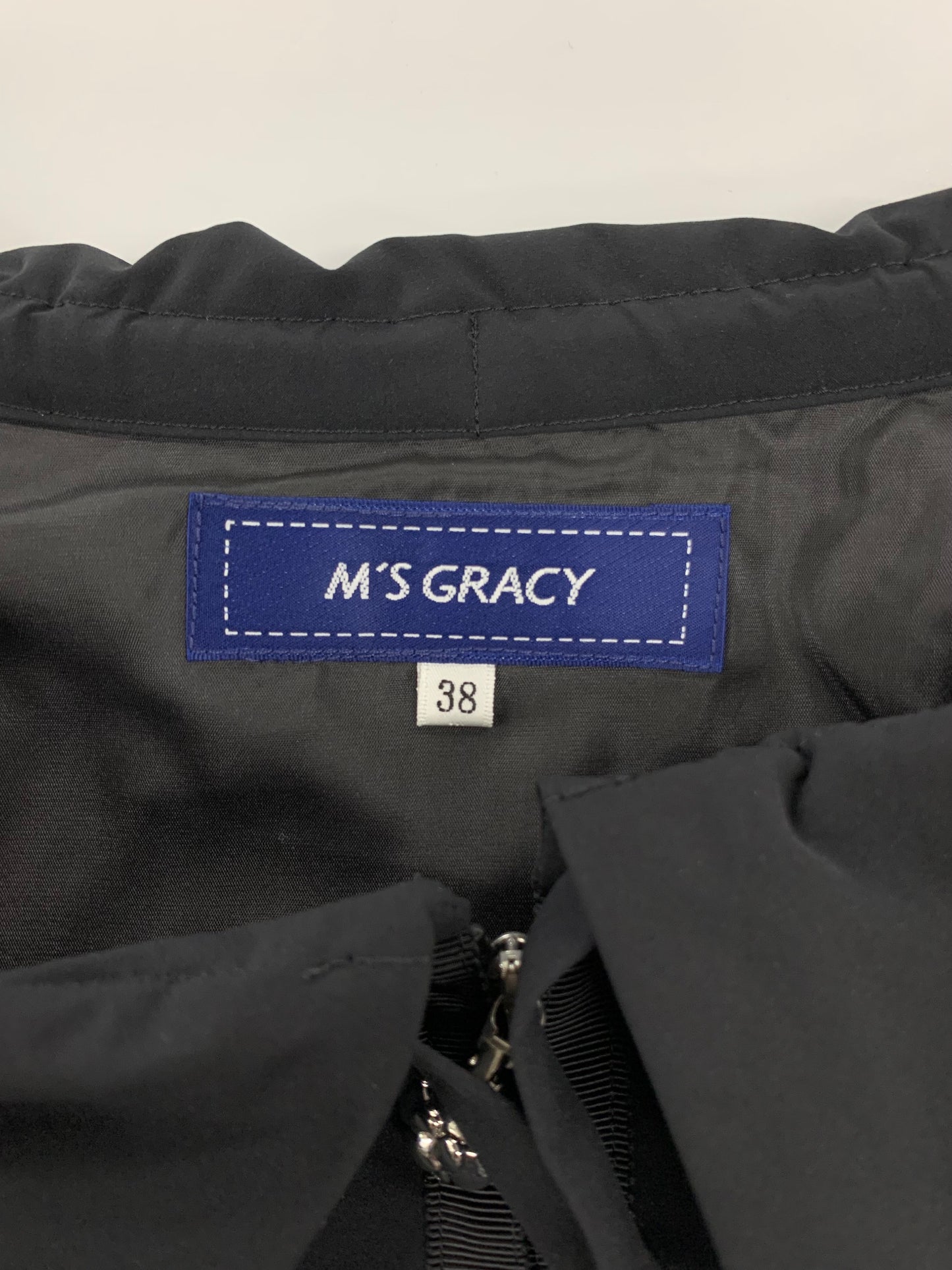 エムズグレイシー 414505 ブルゾン 38 ブラック ジップアップ 中綿 ITJRB5PNPRPY