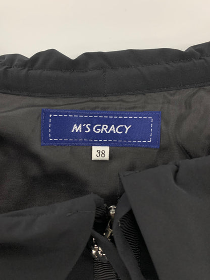 エムズグレイシー 414505 ブルゾン 38 ブラック ジップアップ 中綿 ITJRB5PNPRPY