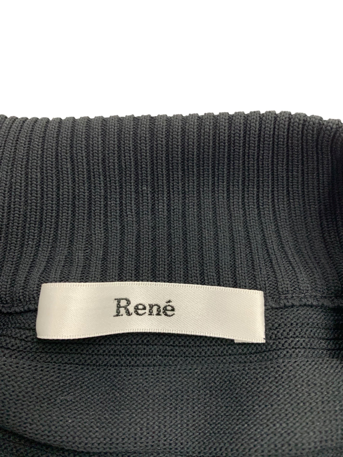 ルネ 6012520 カーディガン 38 ブラック ロゴジライン ダブルジップ ITAKDGMLA56G