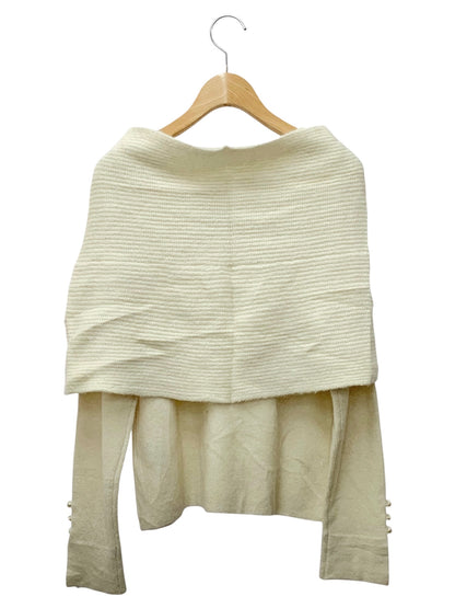 エムズグレイシー Off Shoulder Knit 818596 ニット 40 アイボリー ウール混 ITZ3ZZ984768 【SALE】