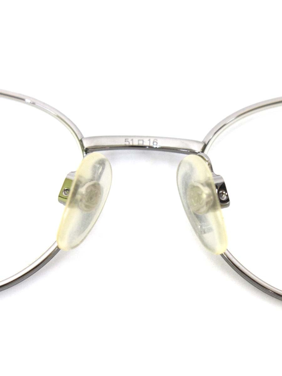 シャネル 2155 メガネ メタルシルバー/ブラック コンビフレーム フルリム オーバル（楕円） ITINUP1VAFIO 【SALE】