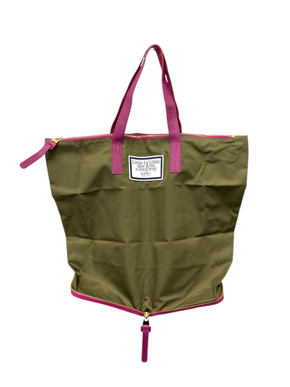 エーディーエムジェイ トートバッグ カーキグリーン ポケッタブル ナイロン レザー ITDZ3KOPIVWN