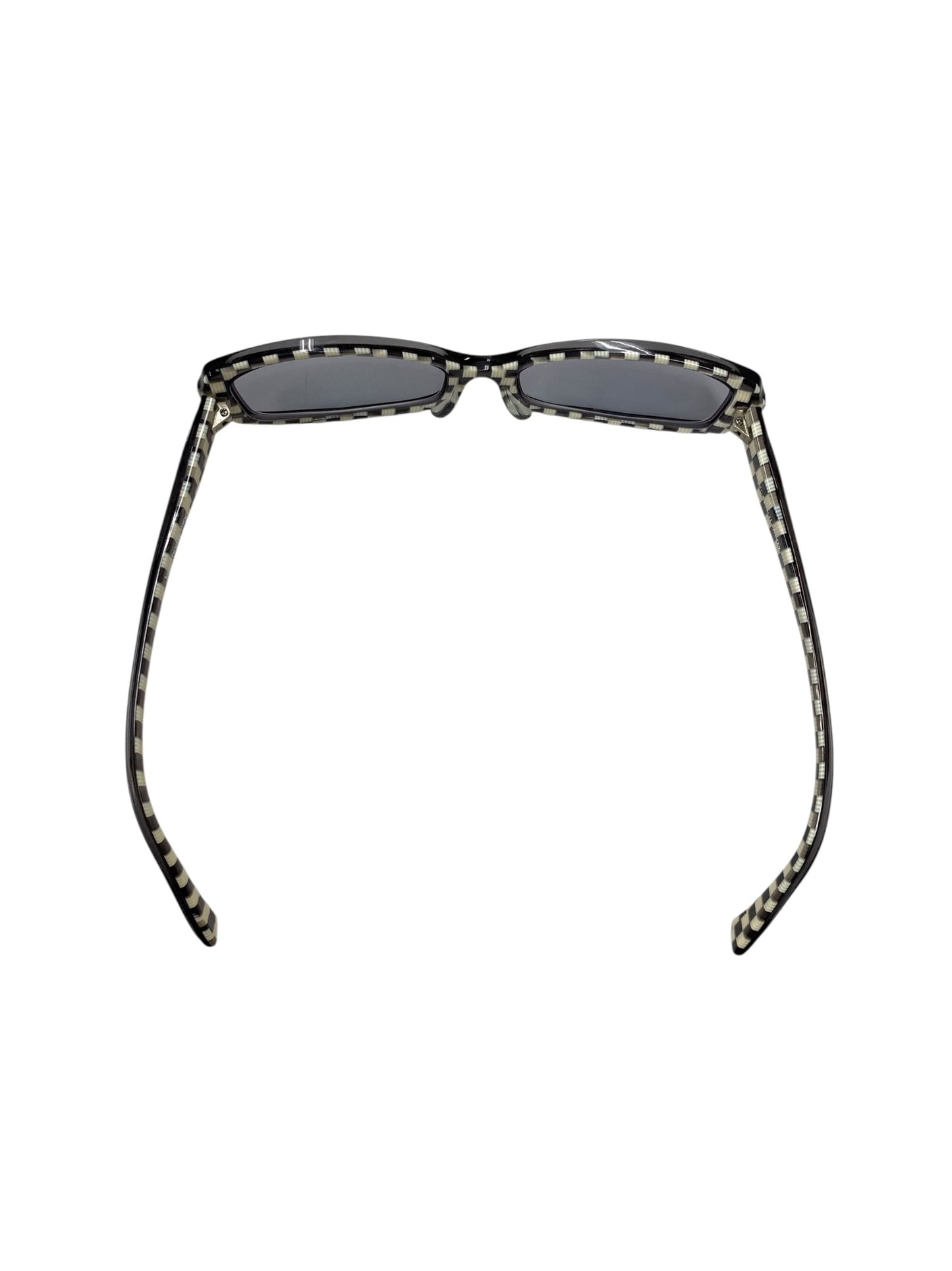 レスザンヒューマン パンチラッ-11-ハンイナリ メガネ 眼鏡 ブラック チェック セルフレーム フルリム スクエア ITEPNS24D5N4 【SALE】