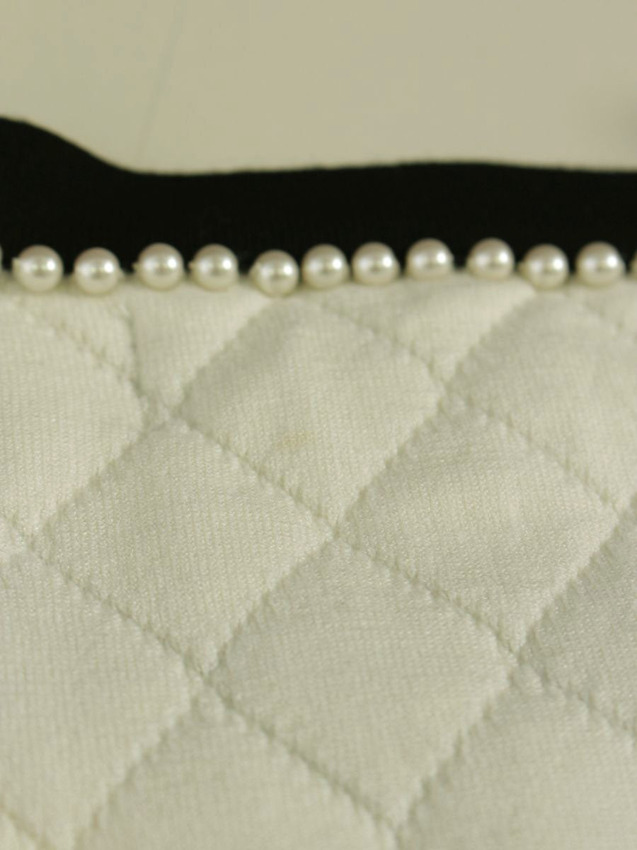 エムズグレイシー Knit Cardigan 018532 38 ホワイト パール キルティング ITQGG577IJ1S