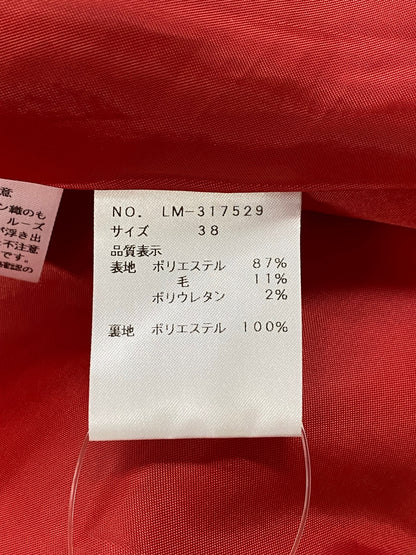 エムズグレイシー 317529 スカート 38 レッド タック フレア ITS1HGW695KG