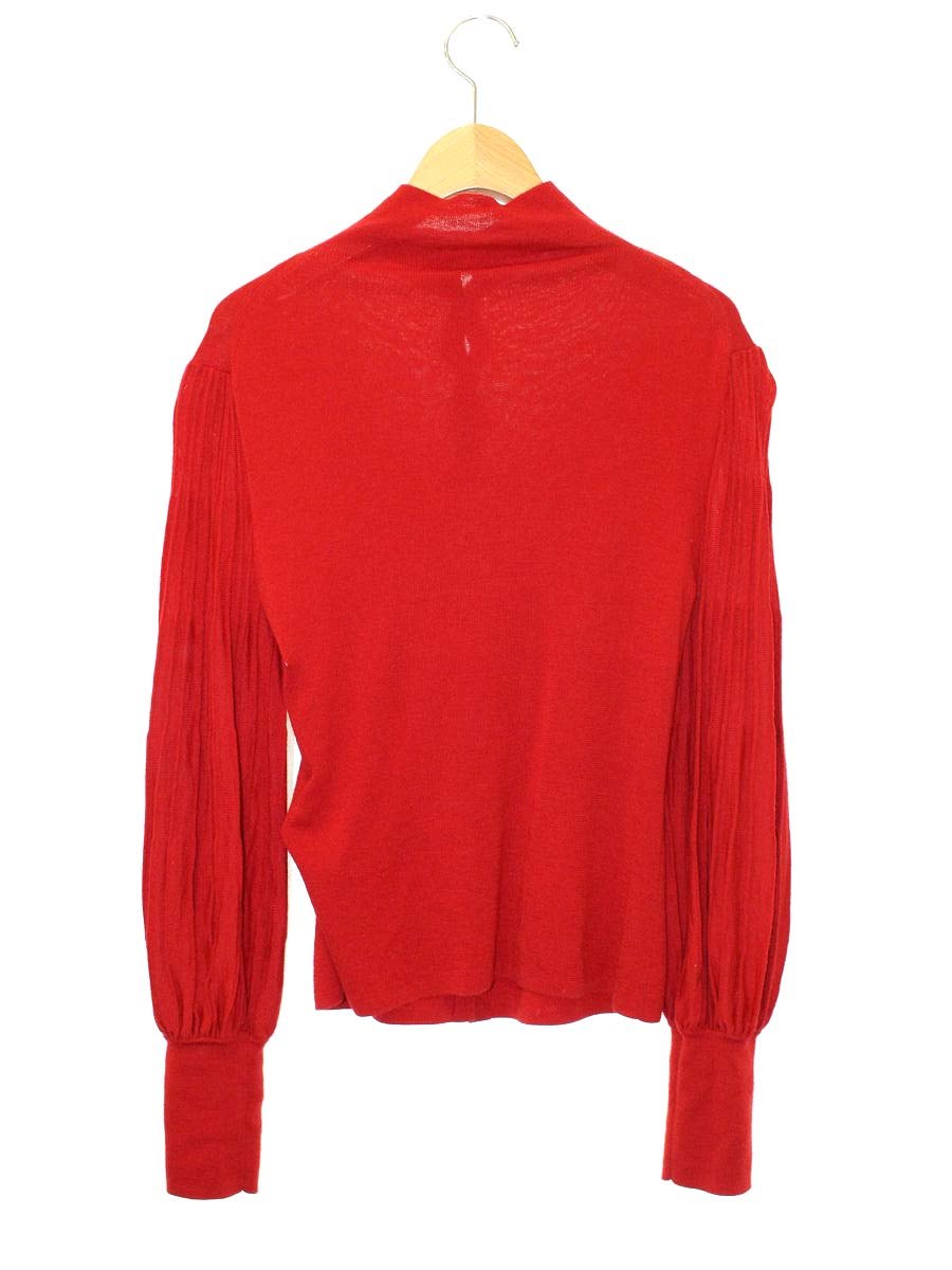 シビラ カーディガン Ｍ レッド ウール ハイネック ITQG0HMWDY3U