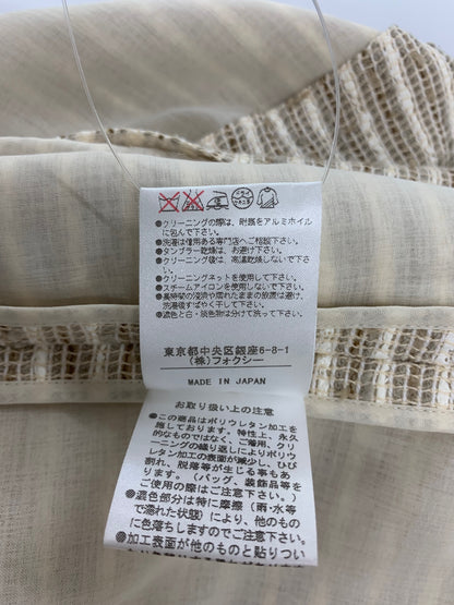 フォクシーブティック コート Mille Feuille 35302 40 ベージュ ツィード 合皮レザー ITDXVA9VYGAN