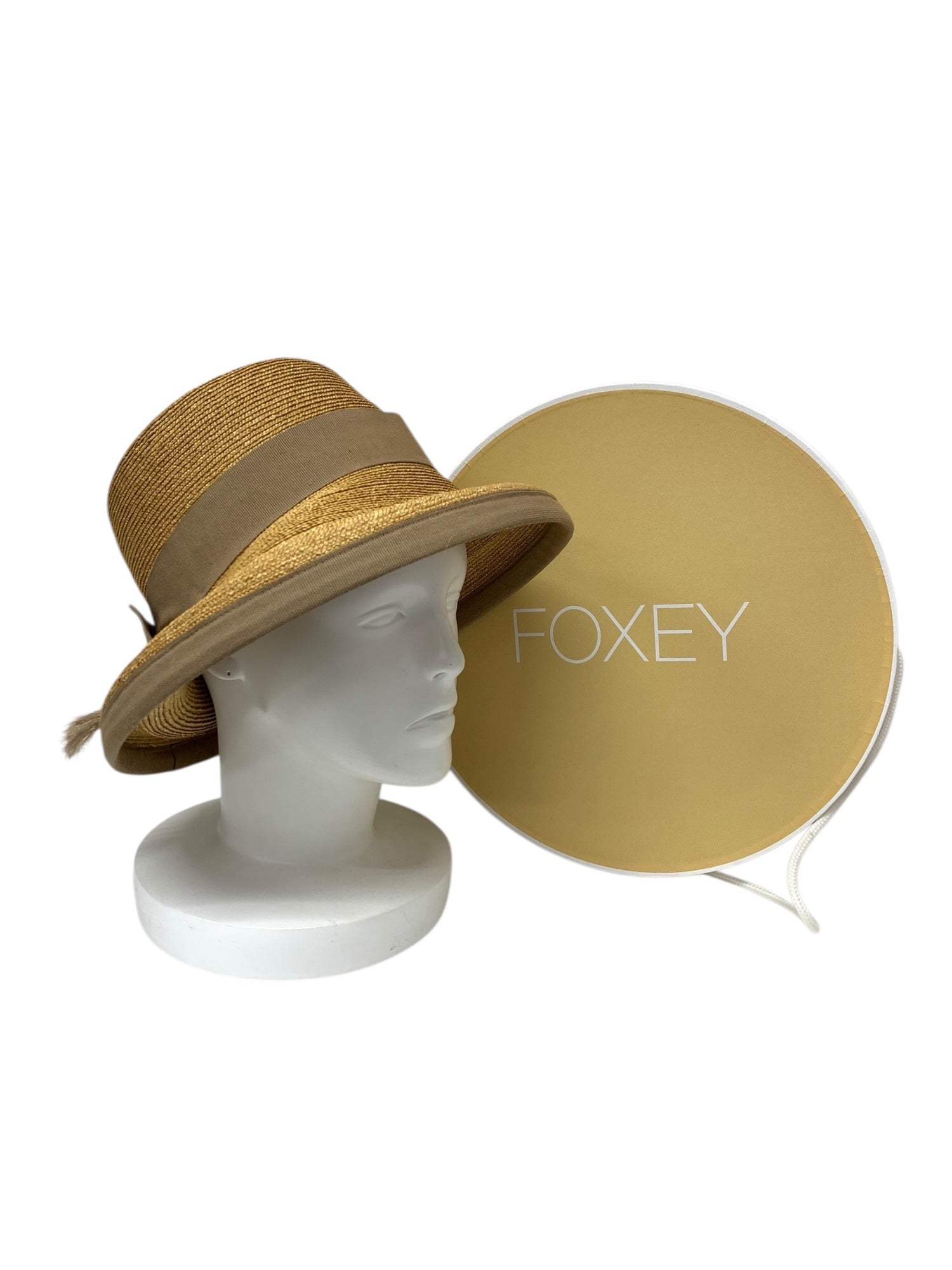 フォクシーブティック ストローハット ベージュ リボン | 中古ブランド