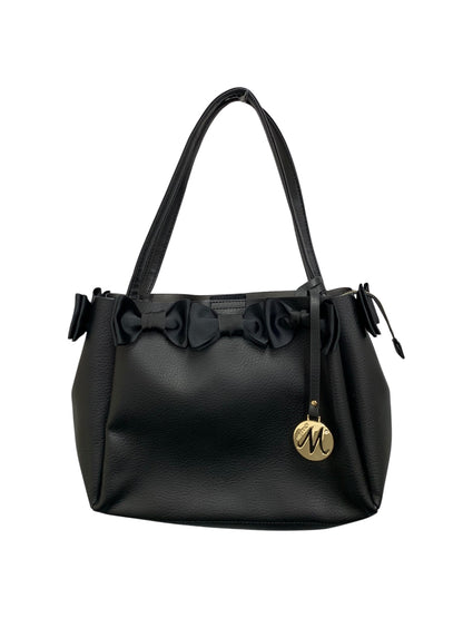 エムズグレイシー リボン付きトート 094516 トートバッグ ブラック リボン ITZUOL96TQDQ