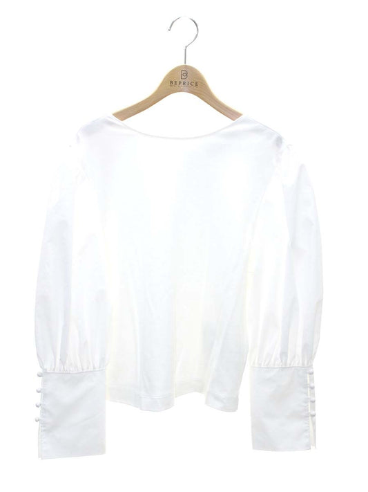 エムズグレイシー Bi-Color Cut sew Blouse 915111 シャツ ブラウス 40 ホワイト IT2ESJ960CN4