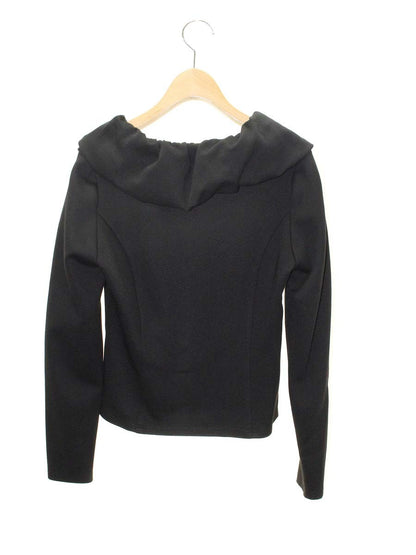 ルネ relax 6337090 ジャケット 36 ブラック カメリアWジップ ボリューム襟 ITBIKHWTRHU0