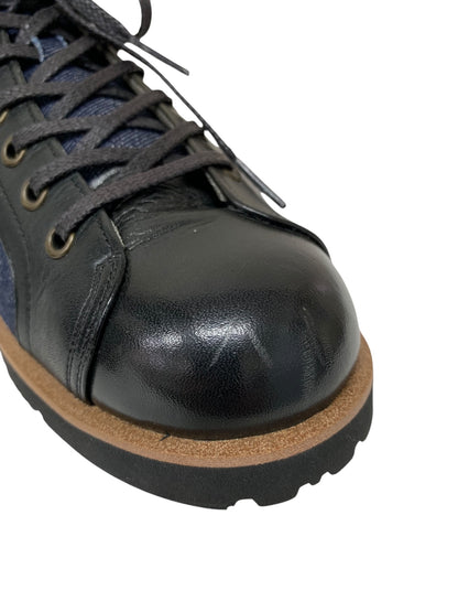 倭イズム YAL2000 スニーカー 24 ブラック 姫路レザーx倉敷デニム 日本製 ITN4ZKEHUTAM