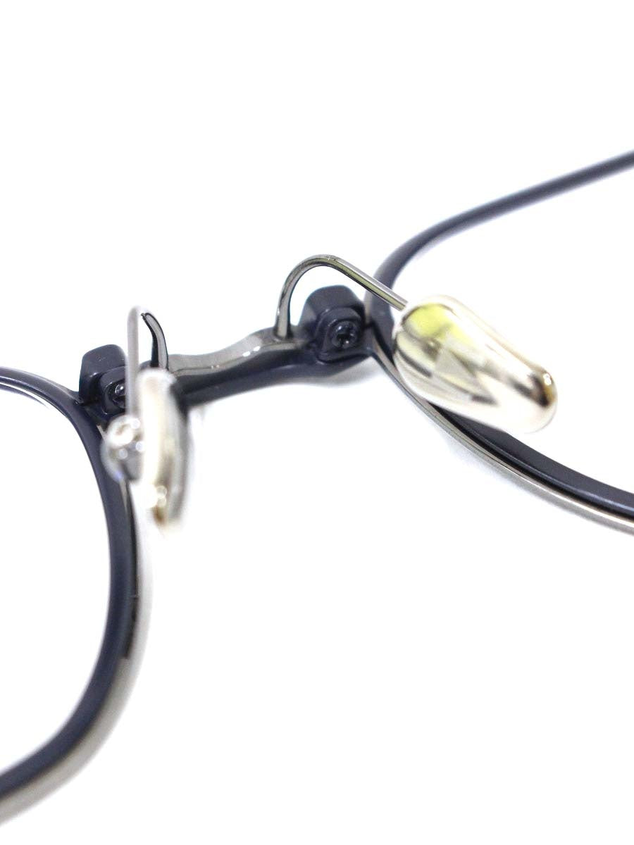 マスナガ BRADBURY メガネ シルバー/ネイビー メタルフレーム スクエア IT864C8I708D