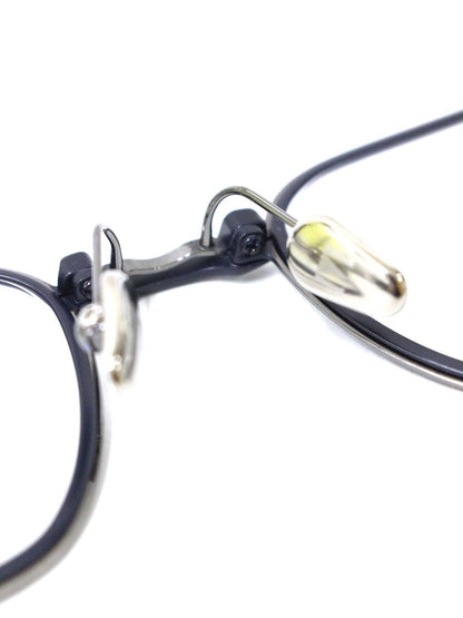 マスナガ BRADBURY メガネ シルバー/ネイビー メタルフレーム スクエア IT864C8I708D