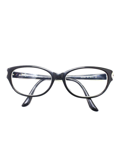 フェラガモ SF2742A メガネ 眼鏡 ブラック ガンチーニ オーバル フルリム セルフレーム ITS6A8EOOUZC 【SALE】