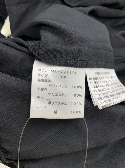 エムズグレイシー 721308 ワンピース 40 ブラック レース 花 ITLEXA1DNR8K