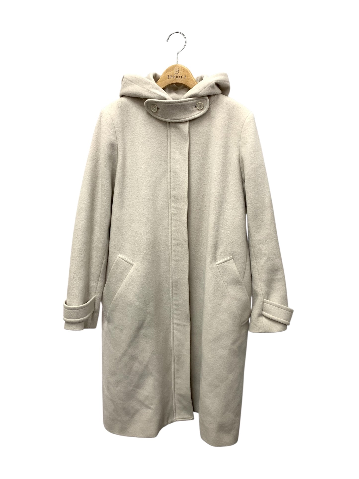 セオリーリュクス 03-8309628-300 コート 38 ベージュ ジップアップ フード ITCXDM6TGPQS