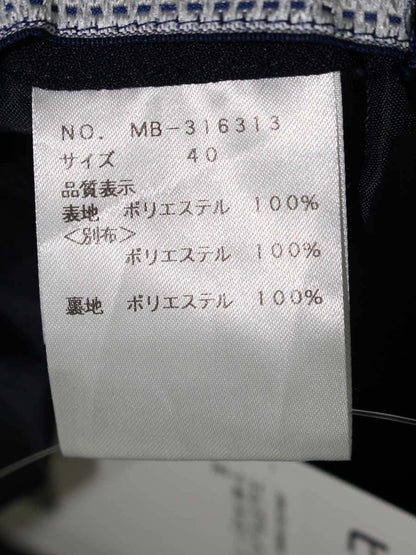 エムズグレイシー 316313 パンツ 40 ネイビー ワイド ドット 水玉 ITBS68AQSK1A