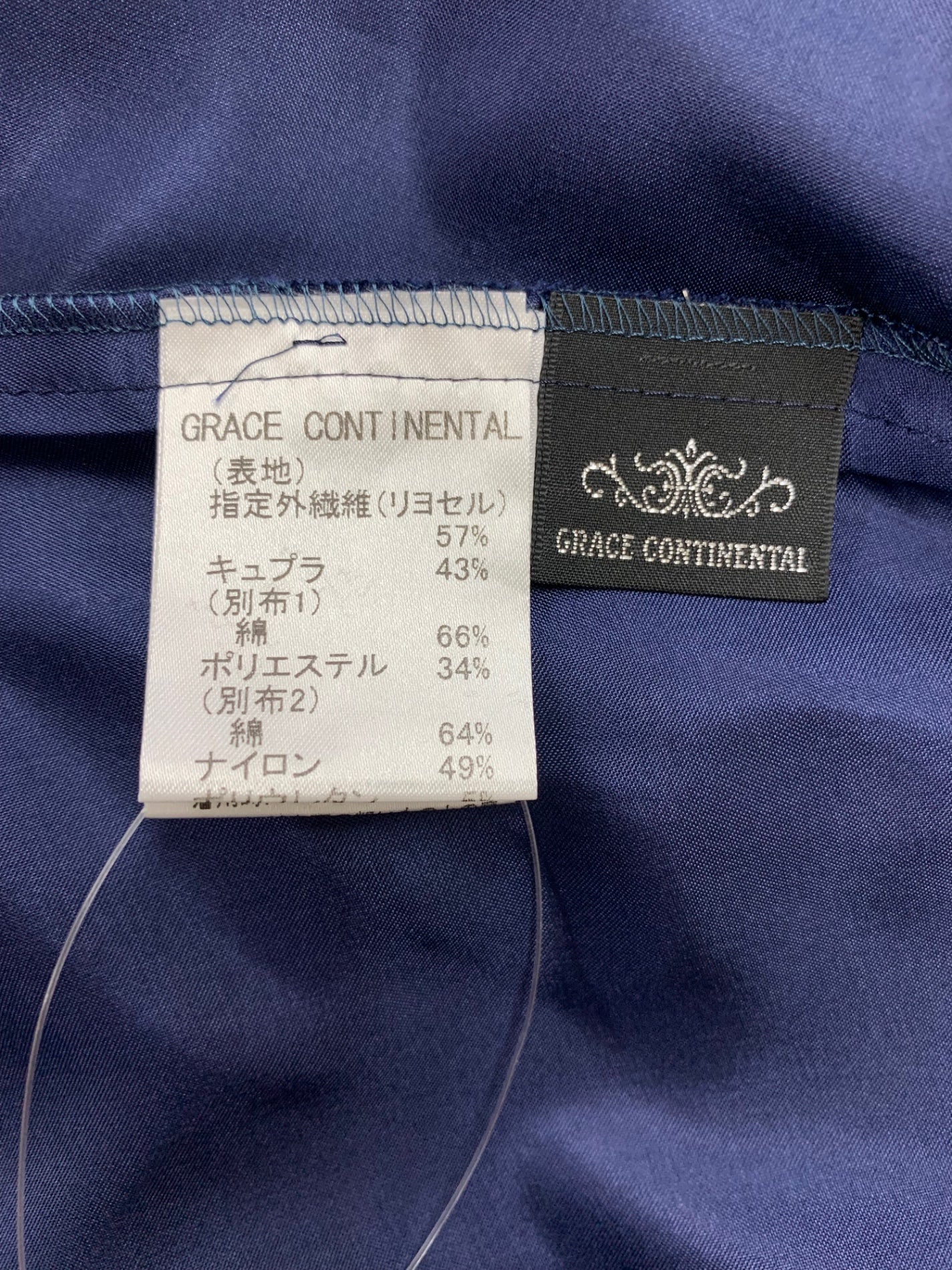 グレースコンチネンタル 06113431-3 ワンピース ドレス 36 ネイビー IT2MRURRUSUG