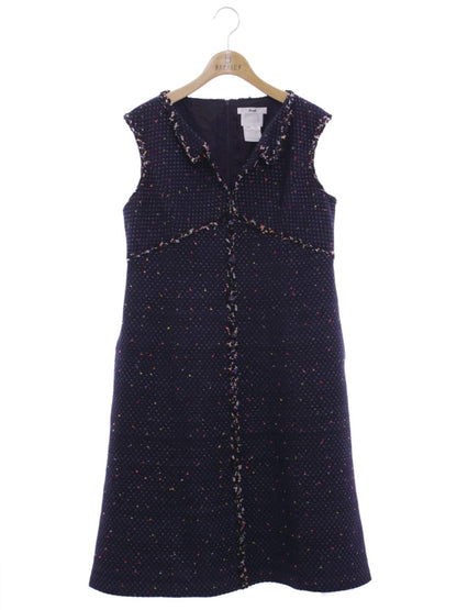 ルネ 6936350 ワンピース 38 ネイビー TISSU ツイード ITBVG9GD8EJW