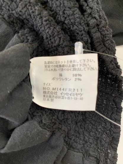 ミーイッセイミヤケ MI44FR211 チュニック ブラック カリフラワー ラウンドネック IT678OD1YZ14 【SALE】