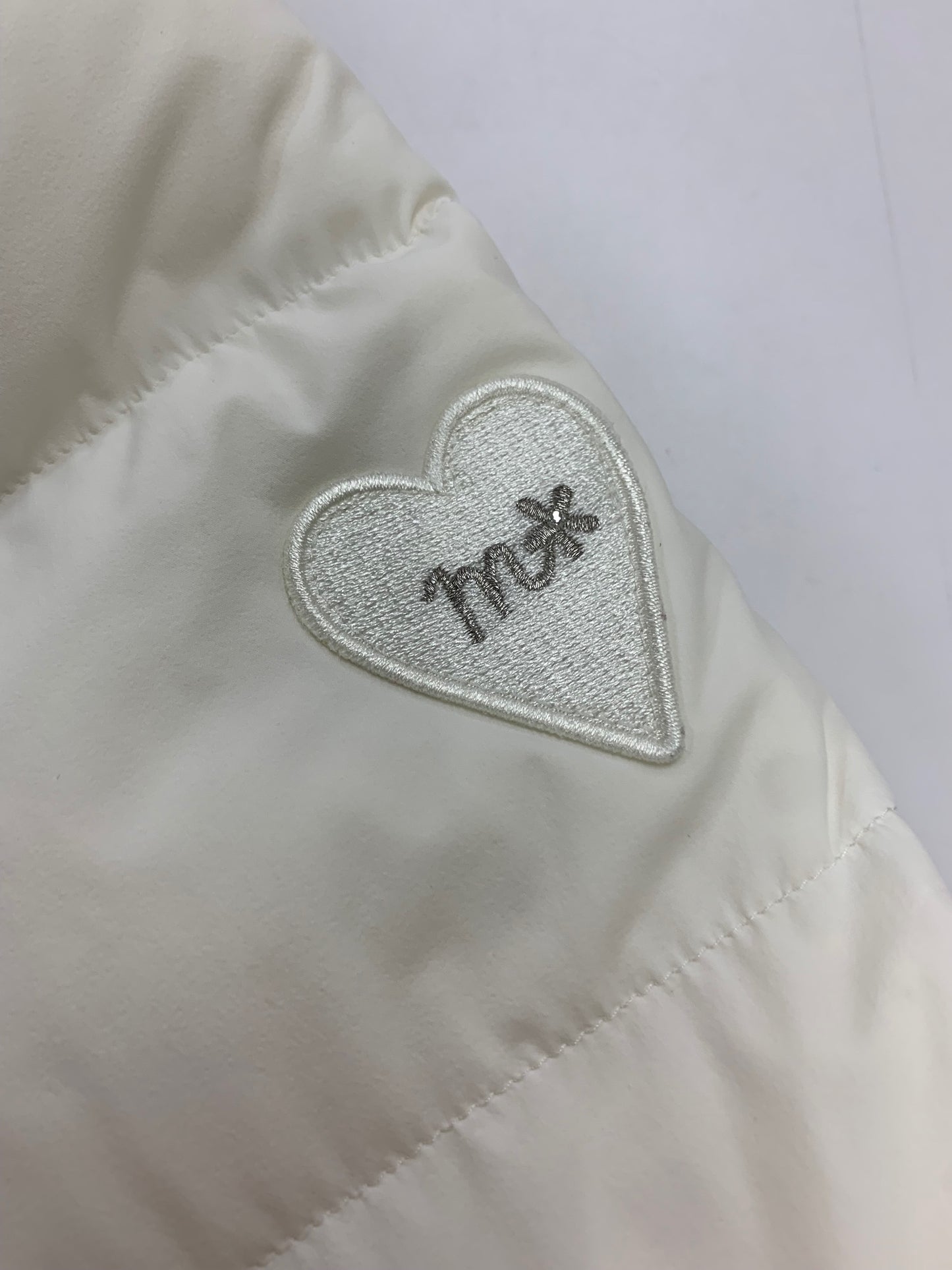 エムズグレイシー ペプラム付きショート 219607 ダウンジャケット 38 ホワイト フリル IT7H050YL9AE