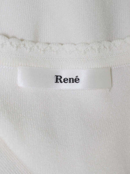 ルネ 6912200 ブラウス 34 ホワイト レース Vネック ITWYZZ3XVSN4