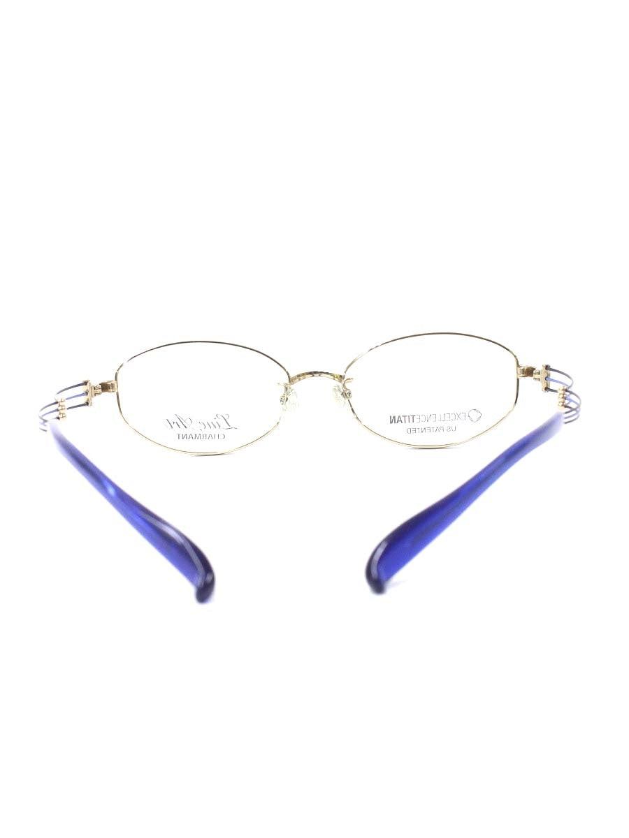 ラインアートシャルマン XL1446 メガネ ネイビー/ブルー/シルバー トリオ コンビフレーム オーバル IT2S1MF1ZGKR 【SALE】