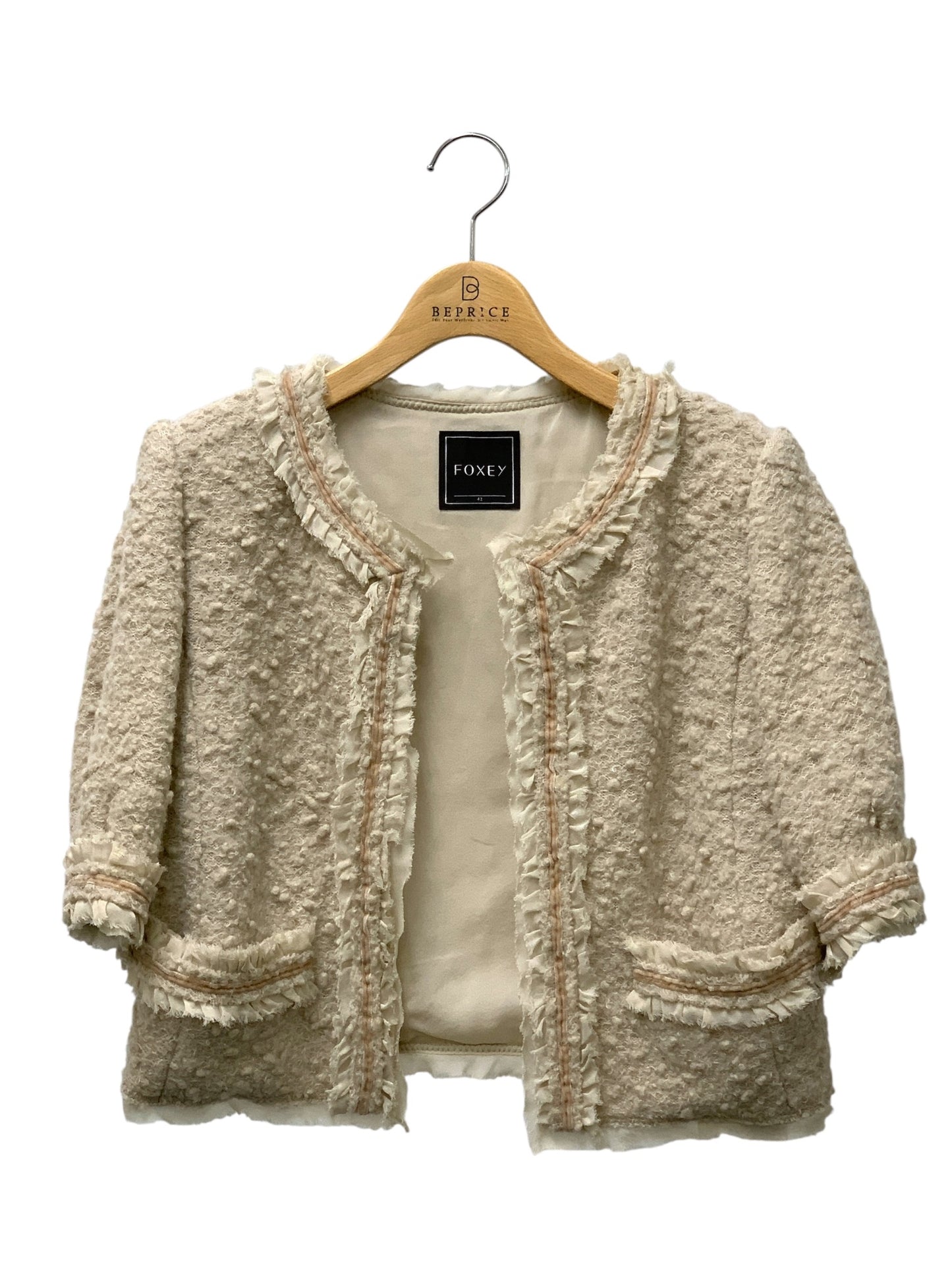 フォクシーブティック RINGリングダンス 28742 42 ベージュ ジャケット ITEU1BNSJBIC