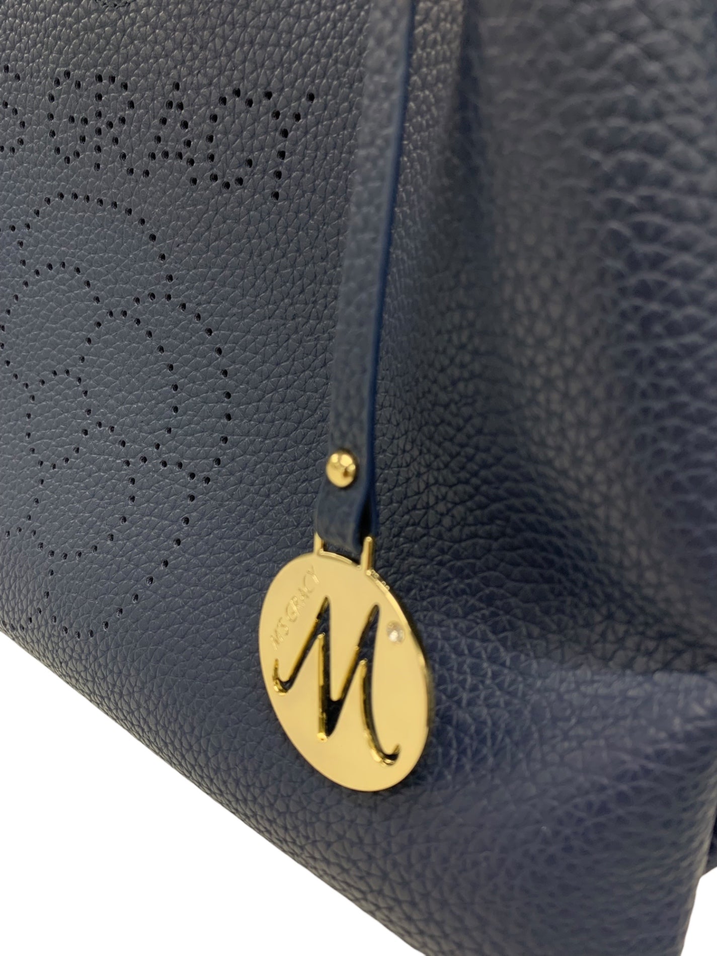 エムズグレイシー Punching Bag 994310 ハンドバッグ ブルー