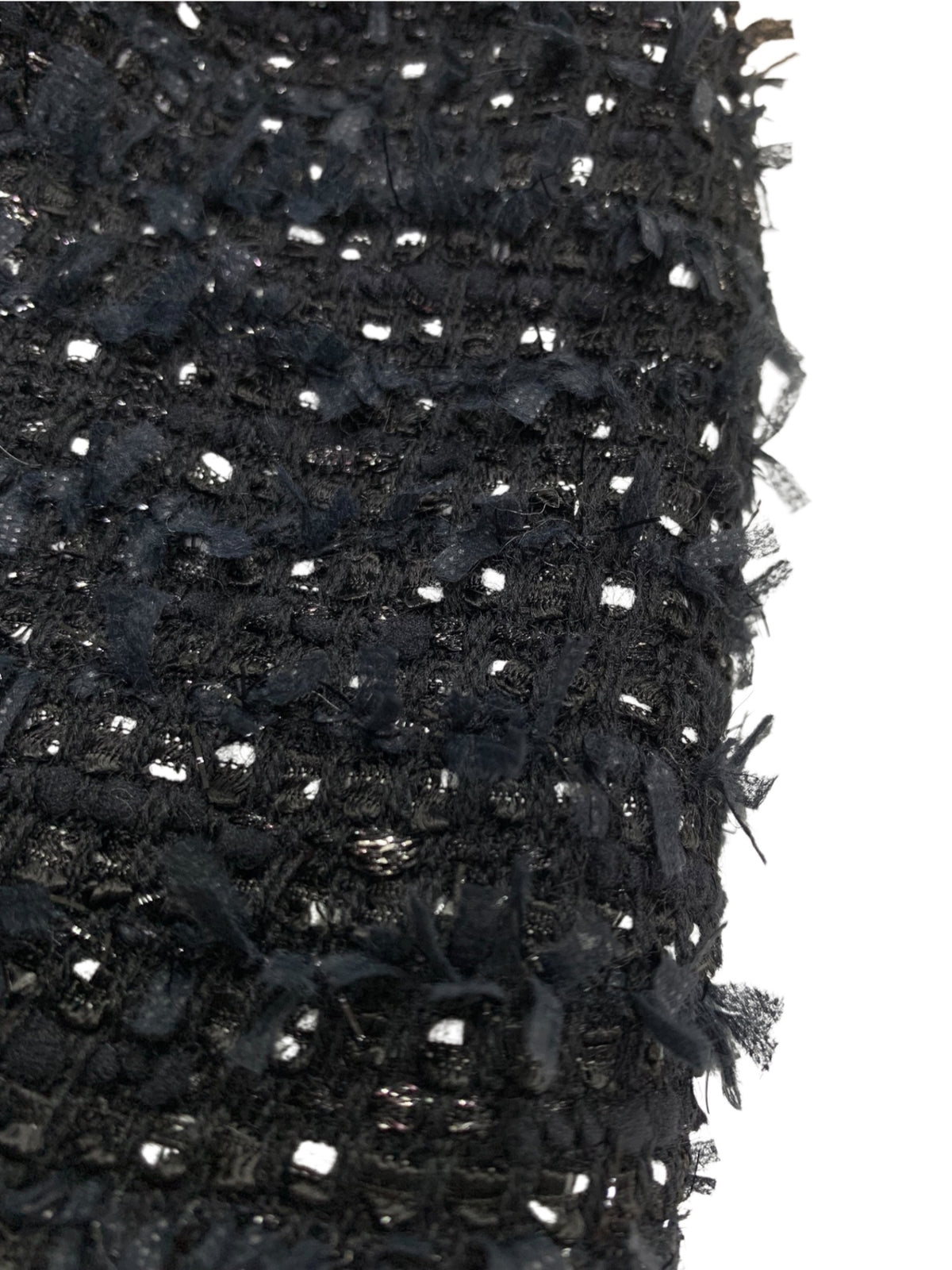 ルネ 6143177 36 ブラック TISSUE ノーカラー ツイード コート ITAG1EOGM820