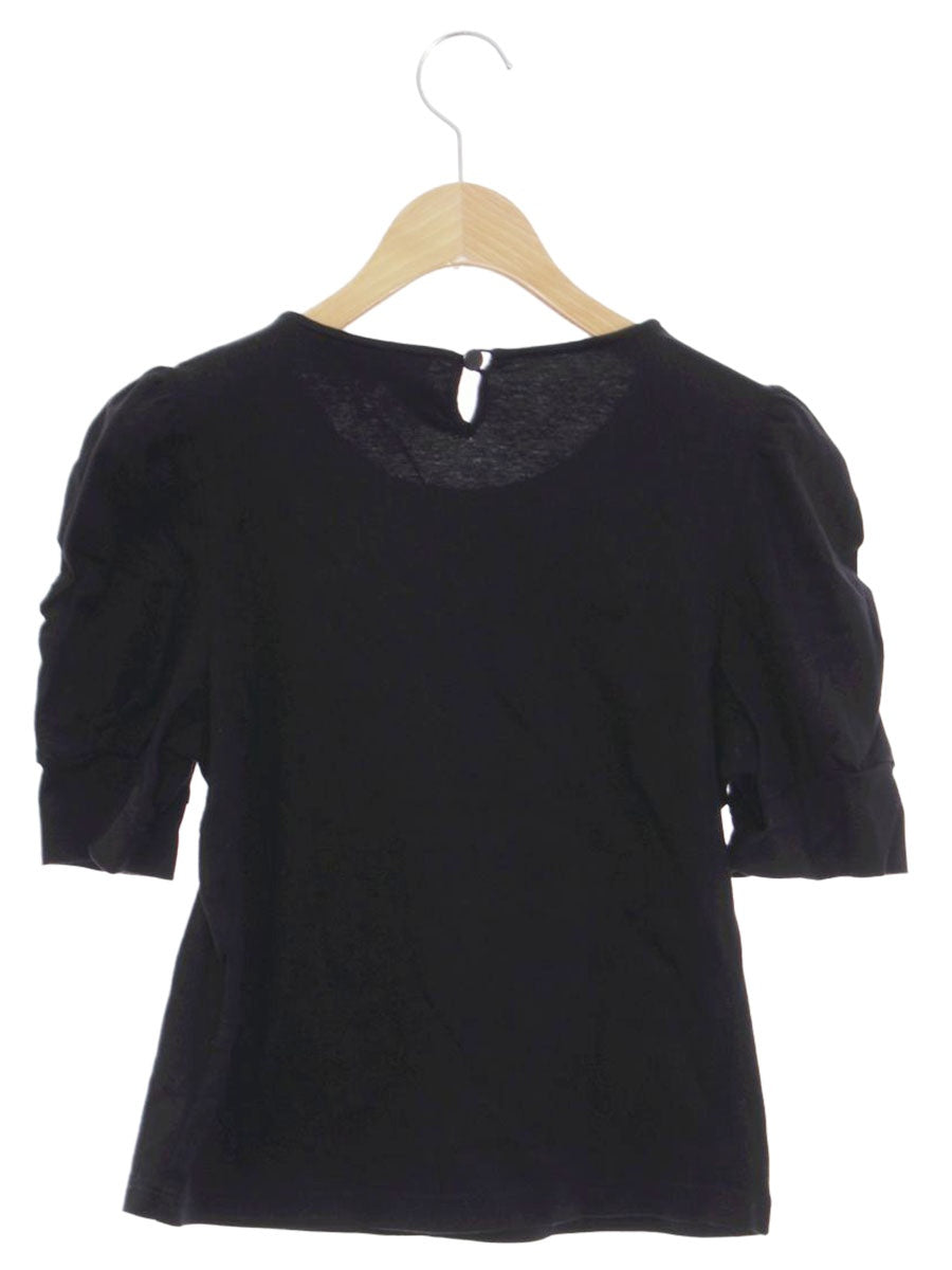 エムズグレイシー 415313 カットソー 38 ブラック グログランリボン ITLP1L7LITA4