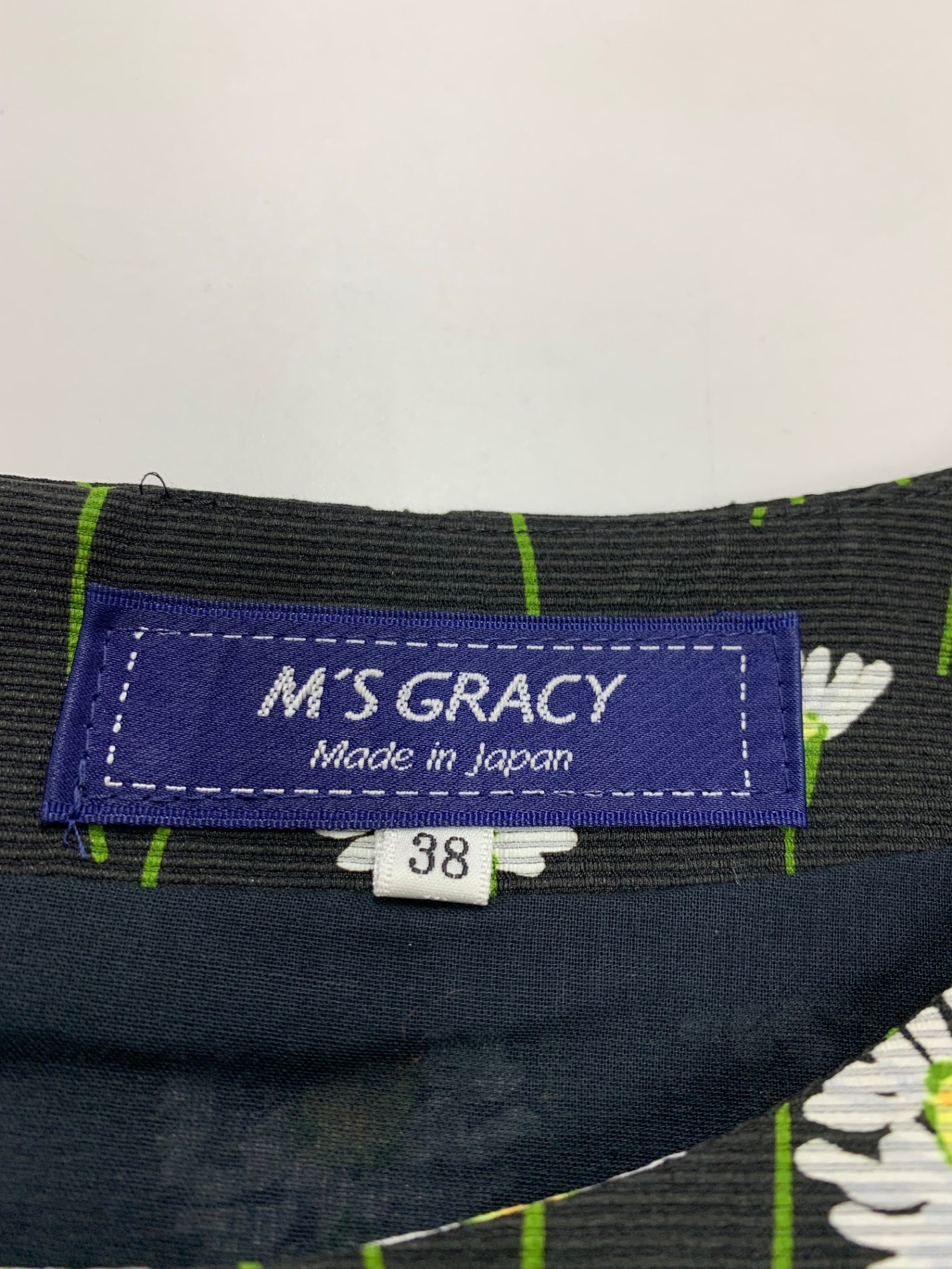 エムズグレイシー 111343 ワンピース 38 ブラック 小花柄 フラワーモチーフ ドレス ITFWYY6RLR6H