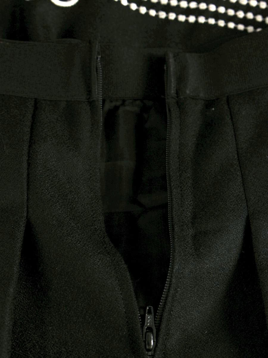 エムズグレイシー 817706 スカート 40 ブラック ウール カメリア ITY2CD6LJX1W