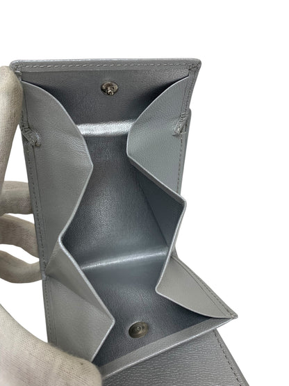 ヒロコハヤシ 709-11952 二つ折り財布 シルバー レザー IT59CFSBHDZ4