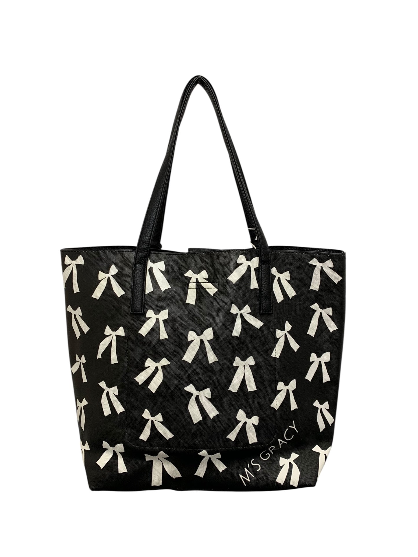 エムズグレイシー 094503 トートバッグ ブラック リボン ITMA32TNT6VM