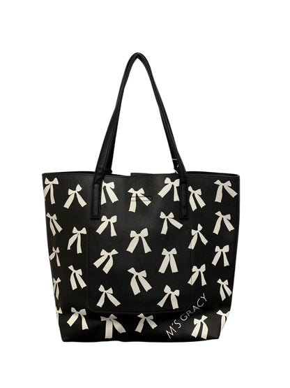 エムズグレイシー 094503 トートバッグ ブラック リボン ITMA32TNT6VM