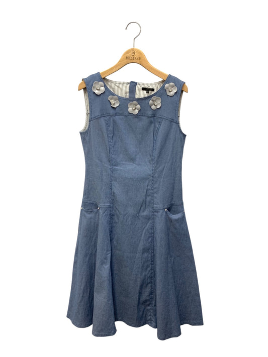 トゥービーシック W5J09-731-20 ワンピース 40 ブルー デニム フラワーモチーフ ITGD8G2FRXOO 【SALE】