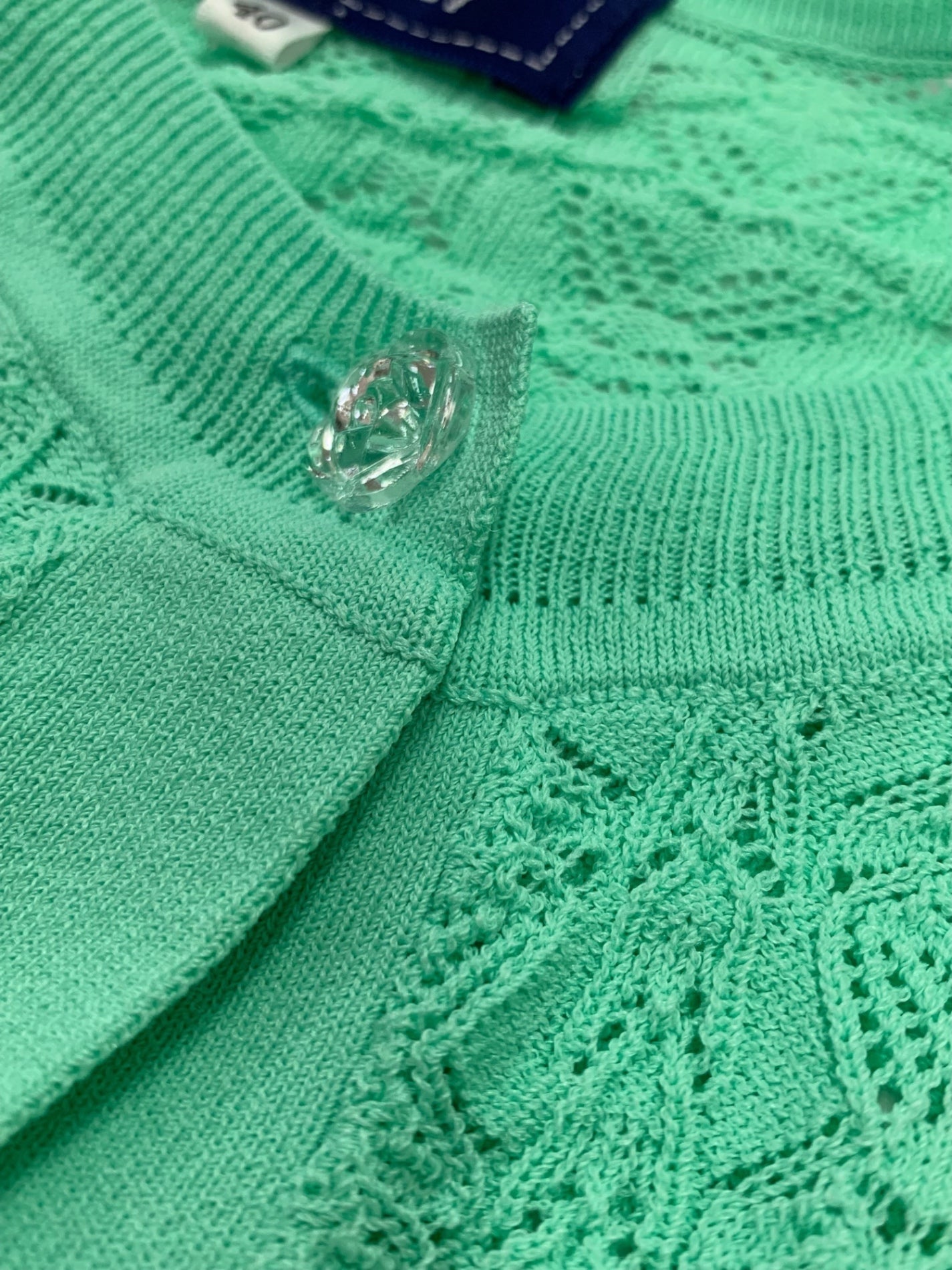 エムズグレイシー レーシー調 418334 カーディガン 40 グリーン レース ITW6YOBD1KRE