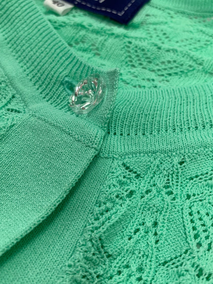 エムズグレイシー レーシー調 418334 カーディガン 40 グリーン レース ITW6YOBD1KRE