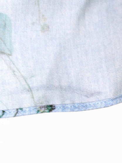 トゥービーシック ボタニカルフラワープリントブラウス W5M02-725-20 42 ブルー ITR5W9YKS5M2 【SALE】