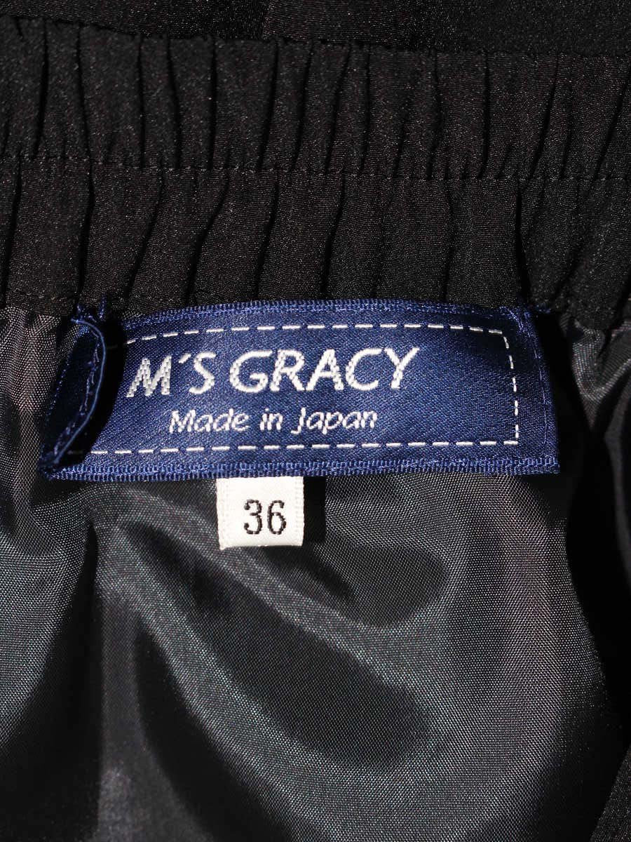 エムズグレイシー 417122 スカート 36 ブラック ティアード フレア ITK2Y1ARNARK