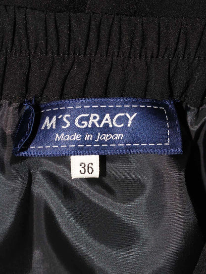 エムズグレイシー 417122 スカート 36 ブラック ティアード フレア ITK2Y1ARNARK