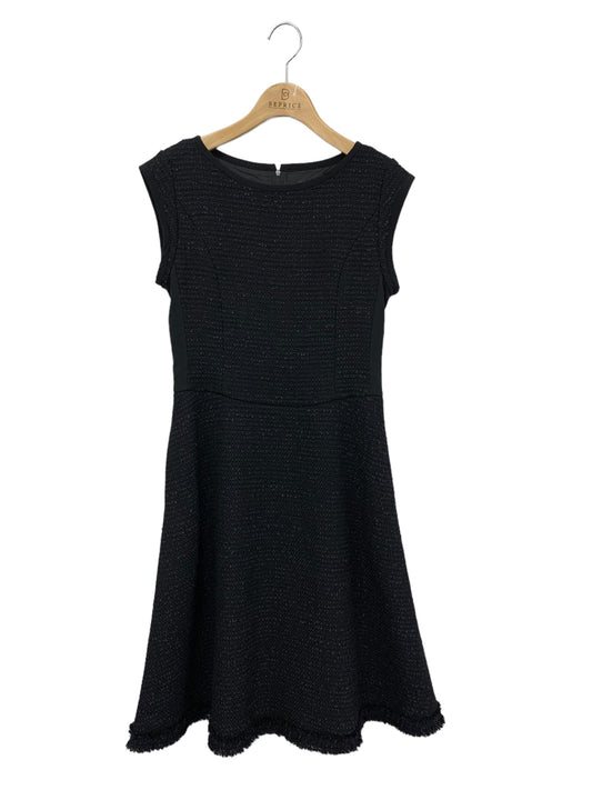フォクシーブティック Tweed Dress 36210 ワンピース 38 ブラック ツイード ドレス IT5Q3E83W53E