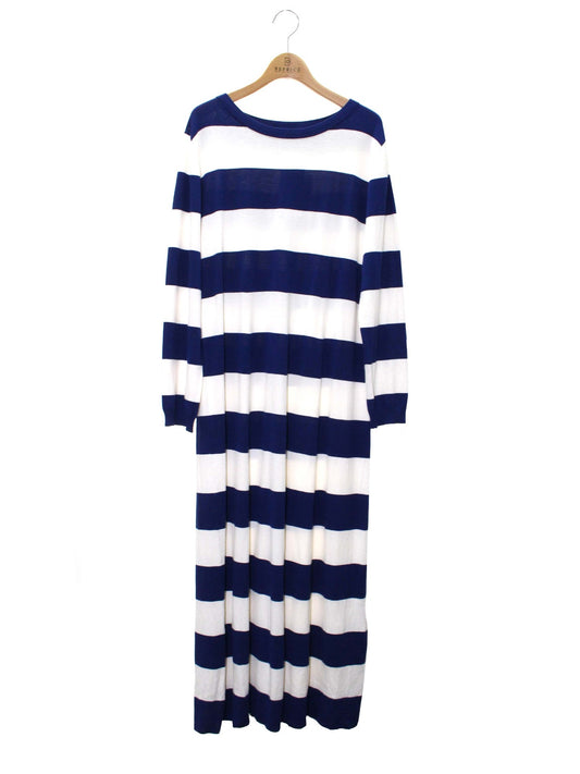 ウィークエンドマックスマーラ 53210227 ワンピース L ブルー/ホワイト ボーダー ITT7LK1LOI6S