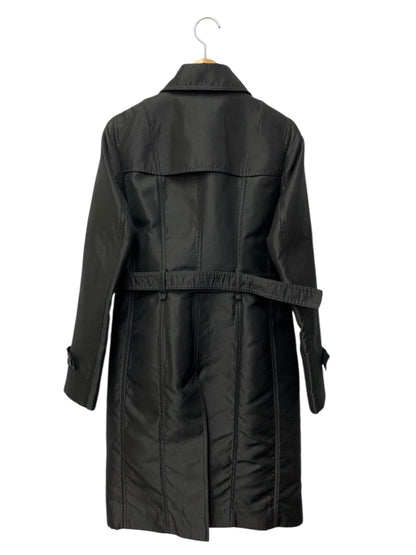 エポカ M5A03-526-09 ステンカラーコート 40 ブラック ヒョウ柄 IT8BBRNWYYL1