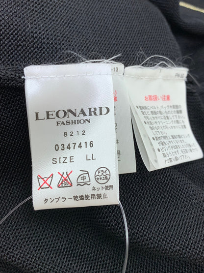 レオナールファッション 0347416 トップス LL ブラック スパンコール ラインストーン 花 IT1TKOKY7IAW